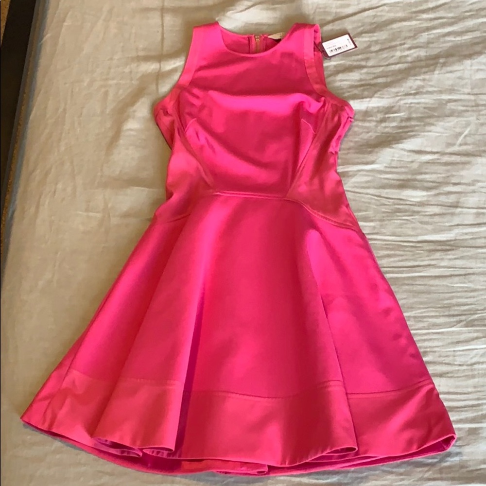 Ted Baker Hot Pink Fit-and-Flare Mini Dress